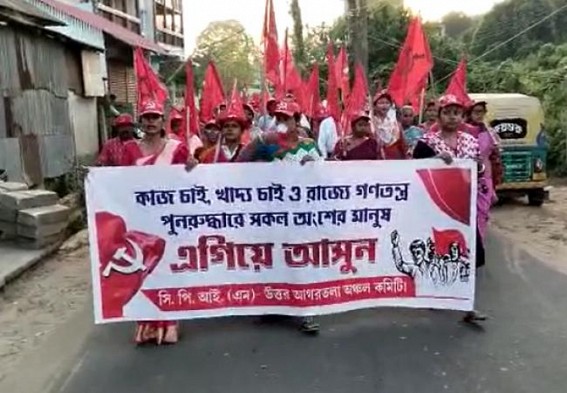 CPI-M held Rally with demands for Works and Food CPI-M held Rally with demands for Works and Food