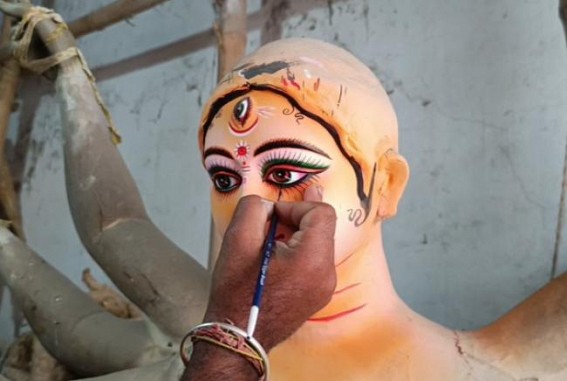 Idols prepared as Bashanti puja to begin from April 15 Idols prepared as Bashanti puja to begin from April 15