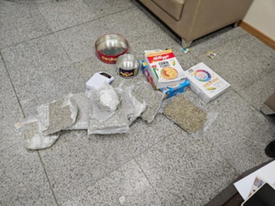 DRI seizes drugs concealed in cornflakes boxes at Hyderabad Airport, two held DRI seizes drugs concealed in cornflakes boxes at Hyderabad Airport, two held