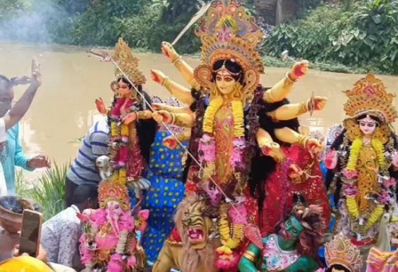 Basanti Puja ends with immersion at Dashami Ghaat