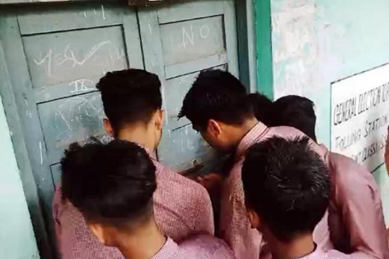 Students Locked School protesting Teachers’ Shortages in Khowai Students Locked School protesting Teachers’ Shortages in Khowai