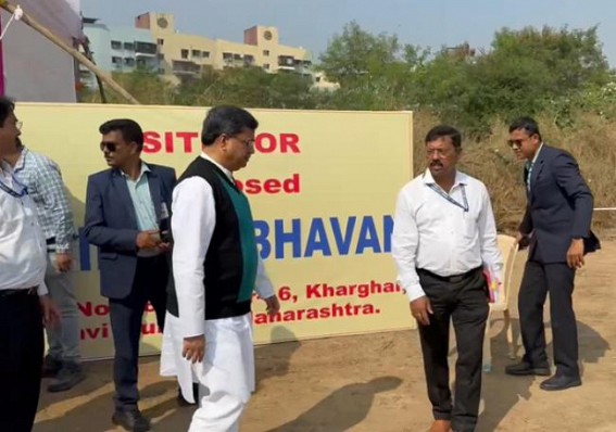CM visits Tripura Bhawan project-spot in Mumbai ; sanctioned Rs. 100 crores CM visits Tripura Bhawan project-spot in Mumbai ; sanctioned Rs. 100 crores