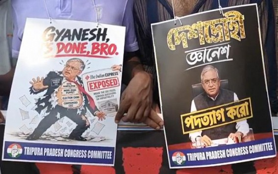 Tripura Congress Observes ‘Black Day’ Over MP Detentions, Demands Gyanesh Kumar’s Resignation Tripura Congress Observes ‘Black Day’ Over MP Detentions, Demands Gyanesh Kumar’s Resignation